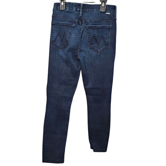 Mother Denim The Looker Mid Rise Skinny Ankle Length Jean Dark Lover Size 26 - Picture 2 of 11